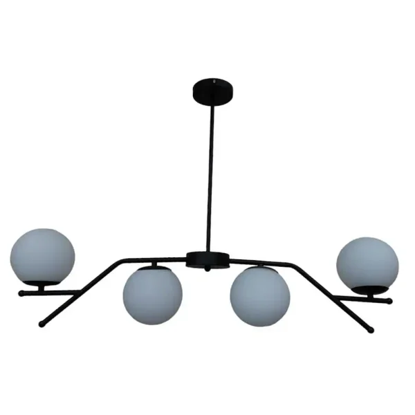 Κρεμαστό φωτιστικό οροφής πολύφωτο 4 λάμπες G9 σε μαύρο χρώμα Serenity 1