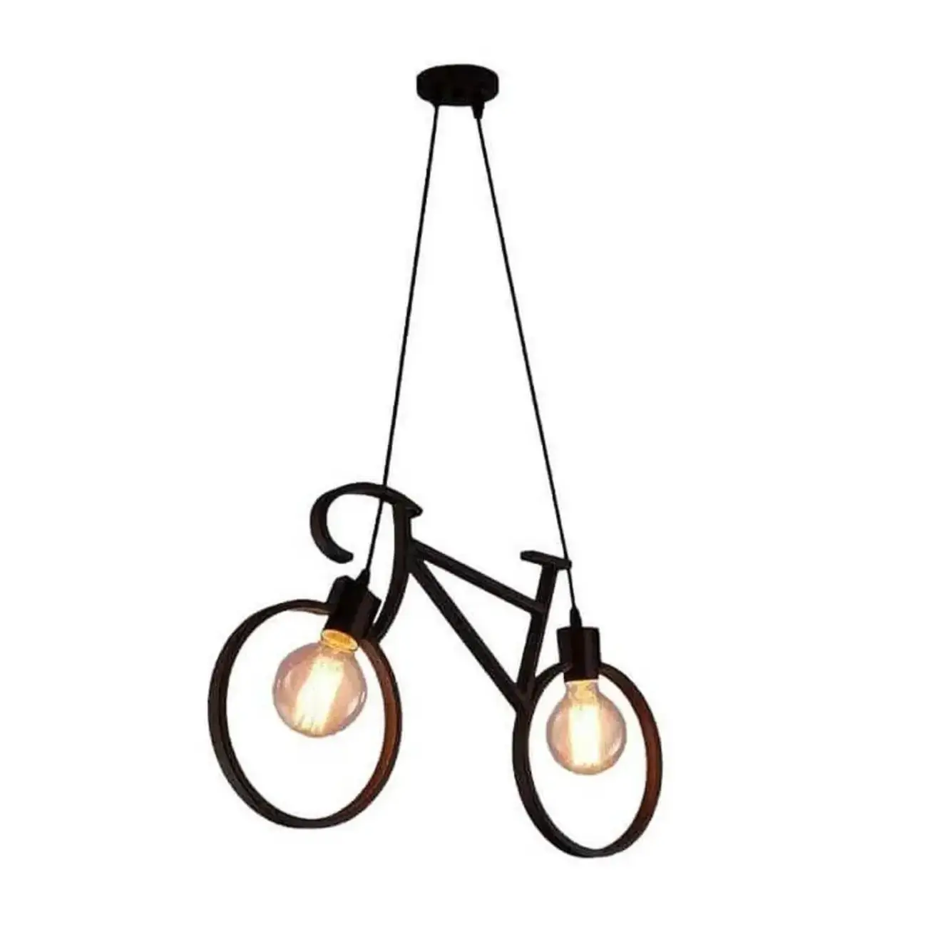 Κρεμαστό φωτιστικό οροφής σχήματος ποδηλάτου σε μαύρο χρώμα C10 BIKEB