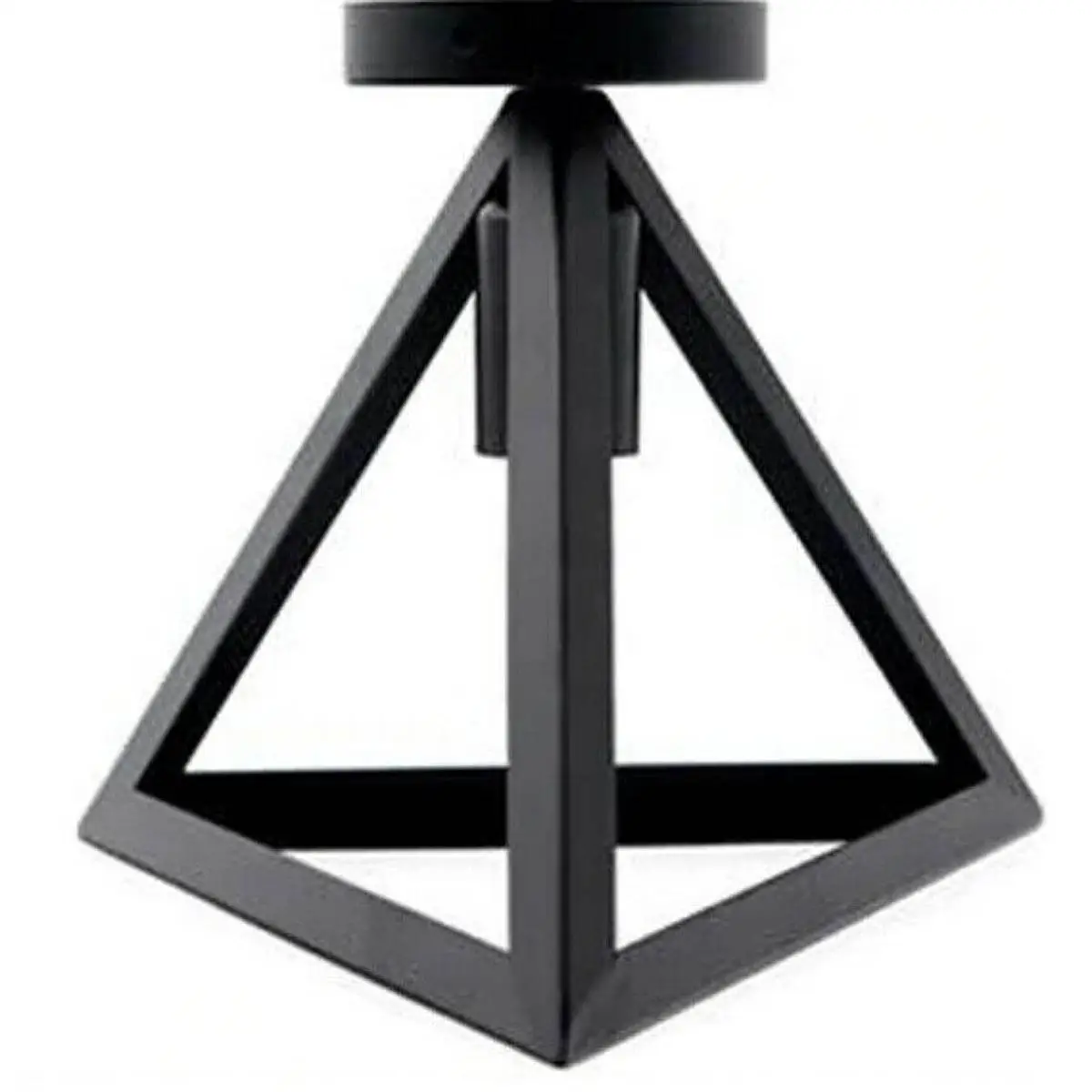 Φωτιστικό οροφής – Πλαφονιέρα σχήμα σε μαύρο χρώμα τρίγωνο – πυραμίδα