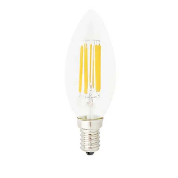 Λάμπα led E14 C35 6W Ψυχρό (6500K) filament, Dimmable
