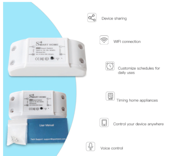ΑΣΥΡΜΑΤΟΣ ΔΙΑΚΟΠΤΗΣ on/off WIFI - TUYA 220V - Image 6