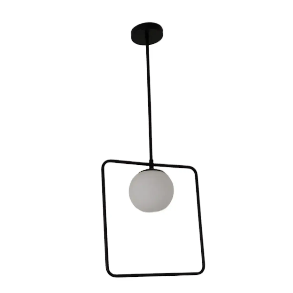 Κρεμαστό φωτιστικό οροφής μονό με 1 λάμπα G9 σχήμα τετράγωνο C10 σε μαύρο χρώμα Serenity 5