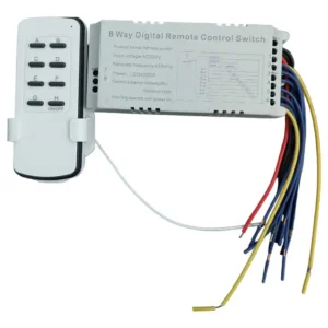 Ασύρματος δέκτης 220V 8 κανάλια με τηλεχειριστήριο
