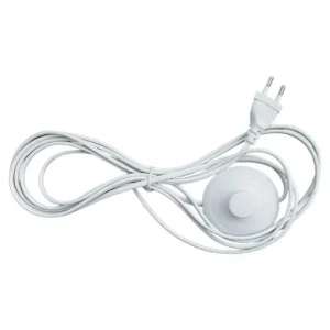 Διακόπτης ποδιού με 3,6 μέτρα καλώδιο λευκό χρώμα