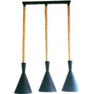 Κρεμαστό φωτιστικό οροφής τριπλό με καλώδιο με σκοινί με 3xC R50 ROPA3