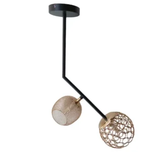 Κρεμαστό φωτιστικό οροφής με 2 λάμπες G9 C10 σε μαύρο χρώμα Serenity 25