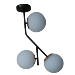 Κρεμαστό φωτιστικό οροφής με 3 λάμπες G9 C10 σε μαύρο με χρυσό χρώμα Serenity 29