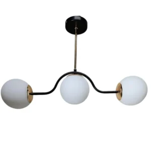 Κρεμαστό φωτιστικό οροφής με 3 μπάλες και λάμπα g9 serenity 75