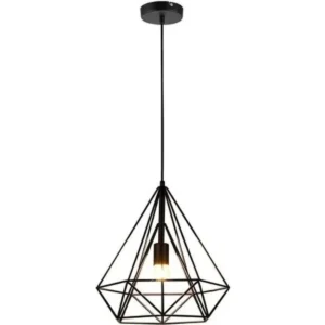 Κρεμαστό φωτιστικό οροφής μονό σχήματος διαμάντι 25cm από σίδερο E27 C10 CICLIO1250 Nitorio 1