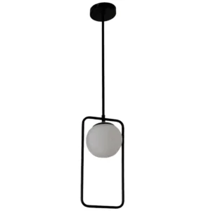 Κρεμαστό φωτιστικό οροφής μονό με 1 λάμπα G9 σχήμα παραλληλόγραμμο C10 σε μαύρο χρώμα Serenity 4