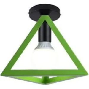 Φωτιστικό οροφής - Πλαφονιέρα σε πράσινο χρώμα σχήμα τρίγωνο - πυραμίδα Triang 24