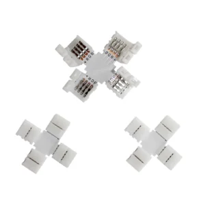 Set κονέκτορας σε σχήμα σταυρού για ταινία LED RGB