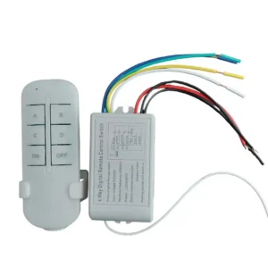 Ασύρματος δέκτης 4 κανάλια 220V με τηλεχειριστήριο