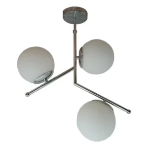 Κρεμαστό φωτιστικό οροφής με 3 λάμπες G9 C10 σε ασημί χρώμα Serenity 48 00200045