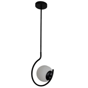 Κρεμαστό φωτιστικό οροφής μονό με 1 λάμπα G9 σε μαύρο χρώμα Serenity 47