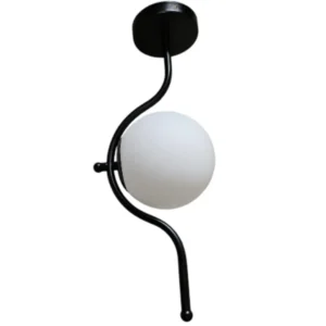 Κρεμαστό φωτιστικό οροφής σε μαύρο χρώμα με 1 μπάλα και λάμπα g9 Serenity 74