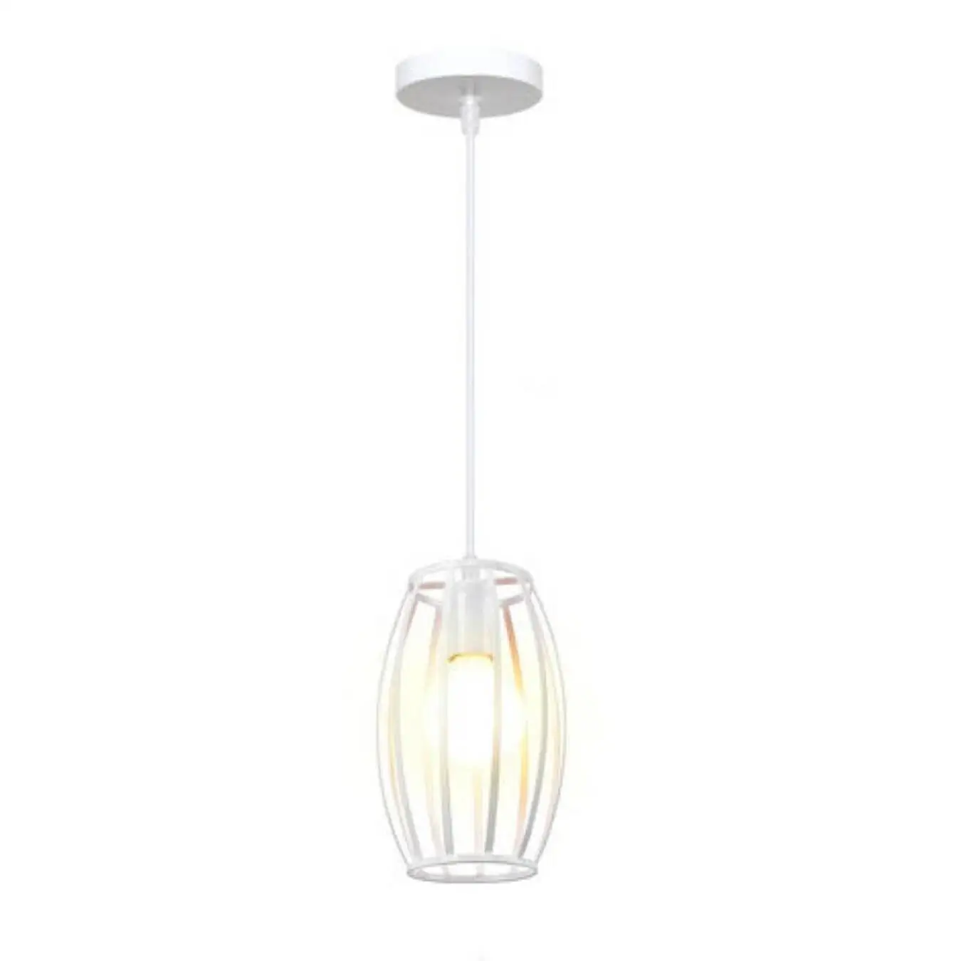 Κρεμαστό φωτιστικό οροφής σε σχήμα κυλίνδρου σε λευκό χρώμα Ε27 C10 Cylindro 6