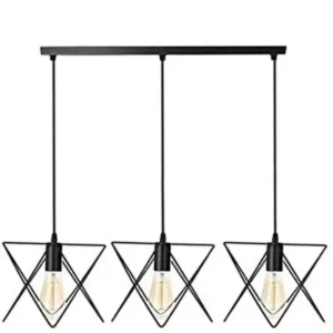 Κρεμαστό φωτιστικό οροφής τριπλό μαύρο E27 R50 DENCIO 2