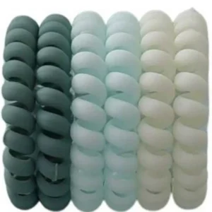 Λαστιχάκια μαλλιών σετ 6 τεμάχια από γκρι σε λευκό του πάγου