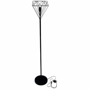 Μοντέρνο φωτιστικό δαπέδου με διαμάντι 25 εκατοστά μαύρο χρώμα Ε27 Luxury1