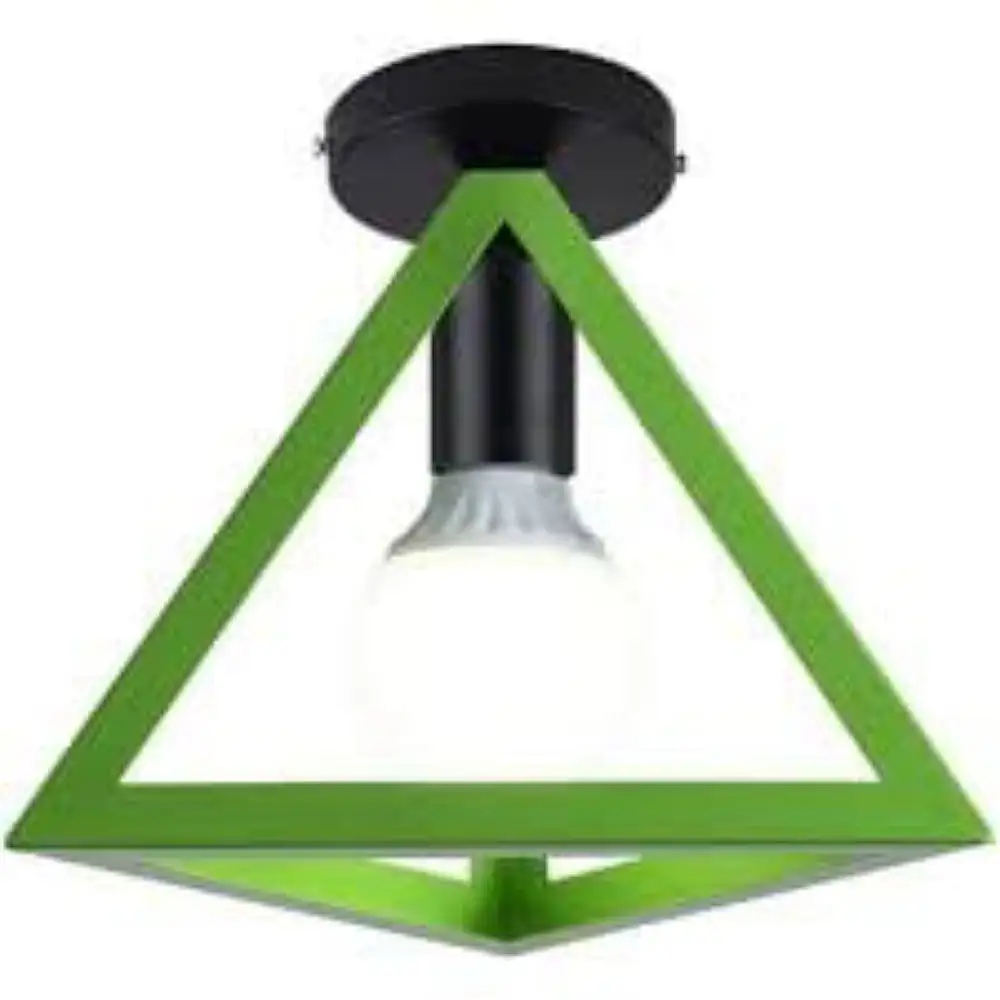 Φωτιστικό οροφής - Πλαφονιέρα σε πράσινο χρώμα σχήμα τρίγωνο - πυραμίδα Triang 24