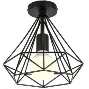 Φωτιστικό οροφής - Πλαφονιέρα σχήμα διαμάντι μαύρο 20cm Nitorio 42