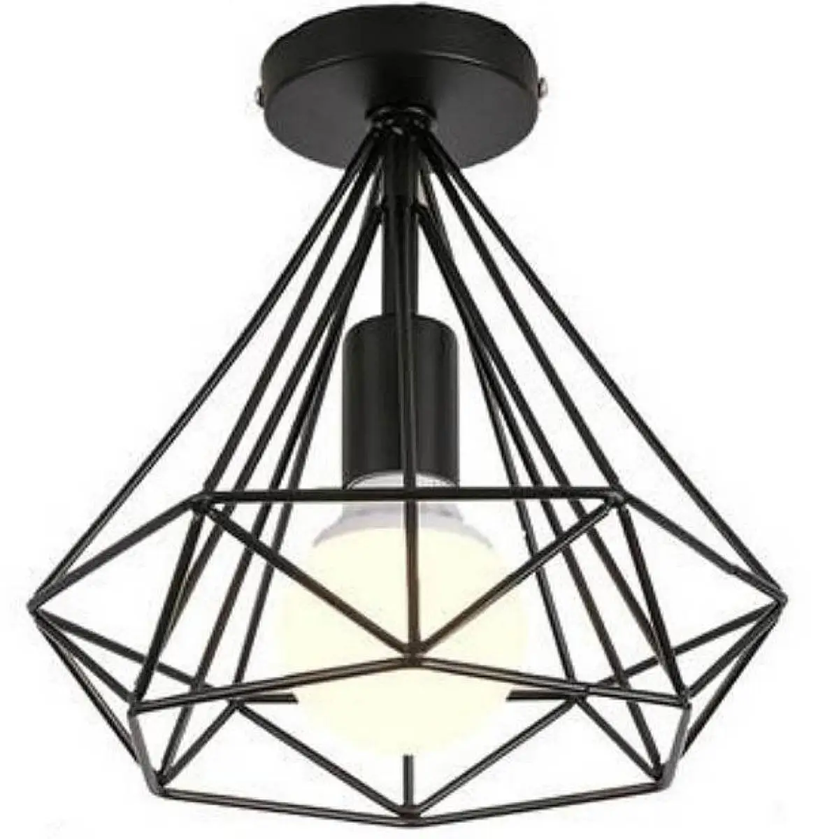 Φωτιστικό οροφής - Πλαφονιέρα σχήμα διαμάντι μαύρο 25cm Nitorio 41