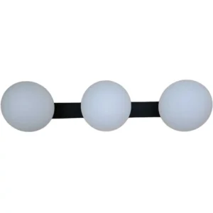 Φωτιστικό τοίχου - απλίκα Serenity 33 με 3 μπάλες 15 εκατοστά σε μαύρο χρώμα