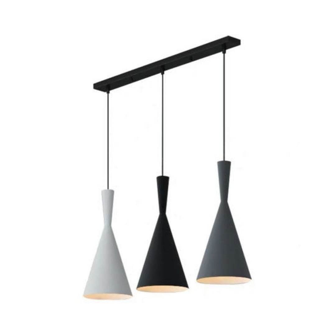 Κρεμαστό φωτιστικό οροφής τριπλό λευκό Ε27 R50 REKTO1W2BC